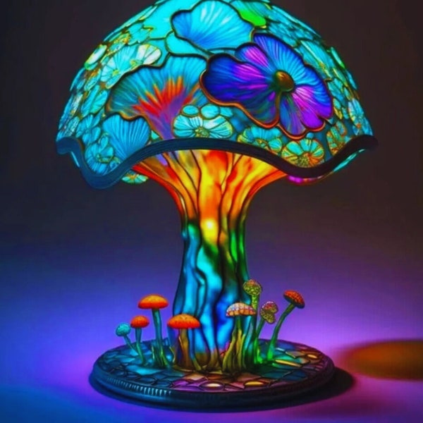 Vintage Small Psychedelic Table Lamps