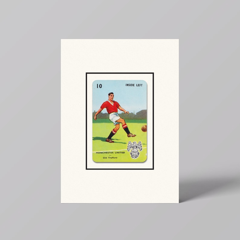 Manchester United Football Club Vintage Playing Card Wall Art