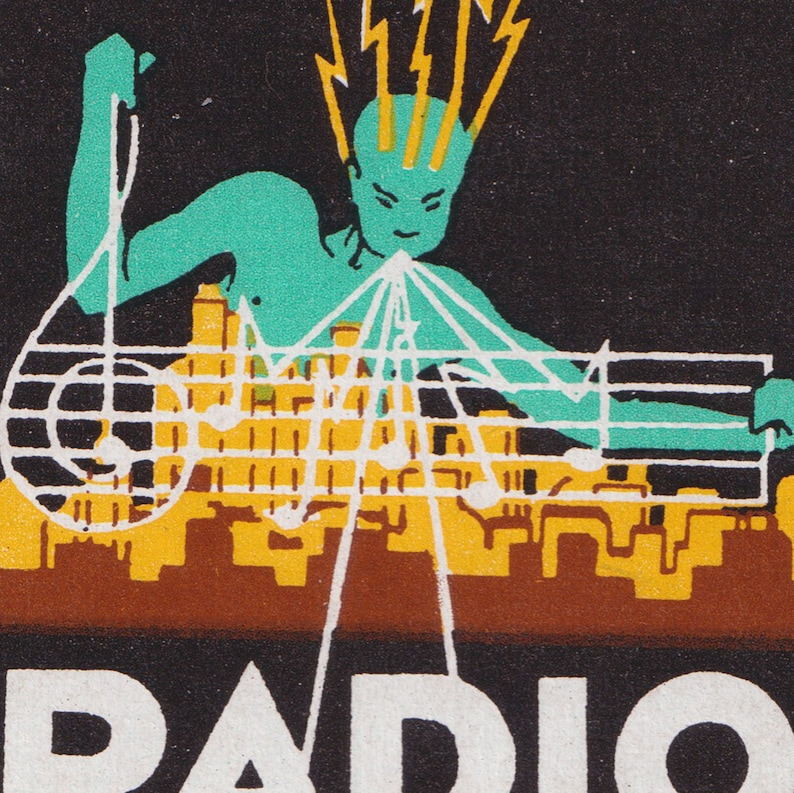 Art Deco Radio Station Vintage Playing Card Wall Art