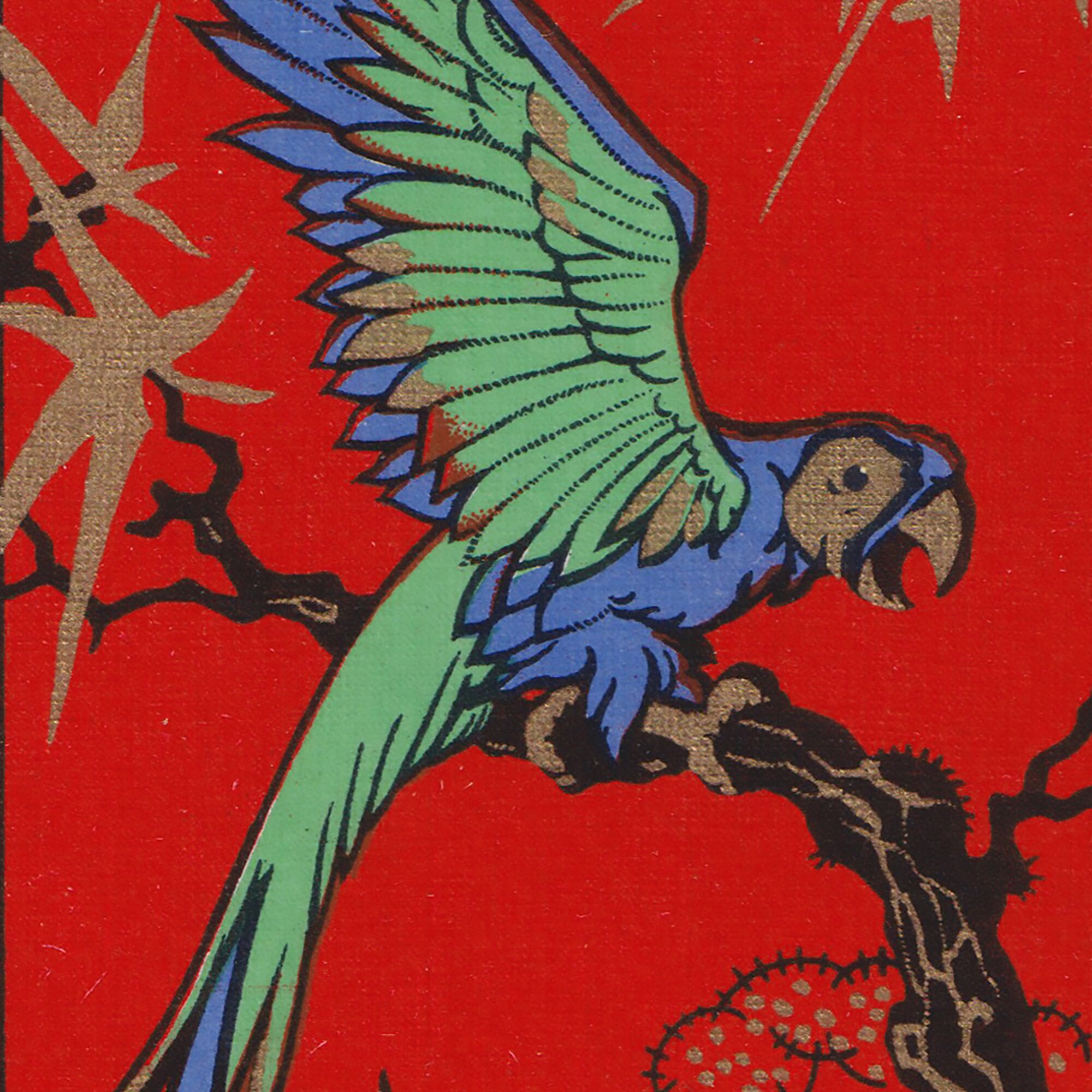 Art Deco Parrot Vintage Playing Card Framed Wall Art | Etsy