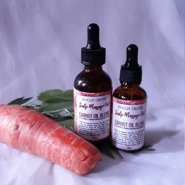 Scalp Massage Oil, Carrot Oil Blend