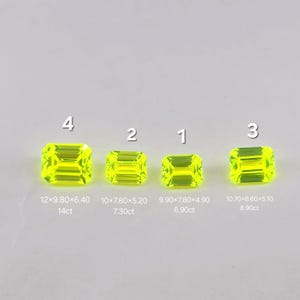 Emerald cut Lab LuAG Yellow (Lutetium Aluminum Garnet) Lutetium Aluminum Garnet |Fancy emerald cut | Natural LuAG Yag Yelliow | Gift For Her
