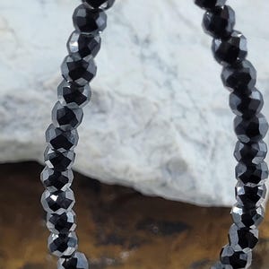 6mm Black Moissanite Diamond Bracelet , AAA Quality Beads Bracelet for Moissanite Tennis Bracelet Natural Moissanite Bracelet fro Gift