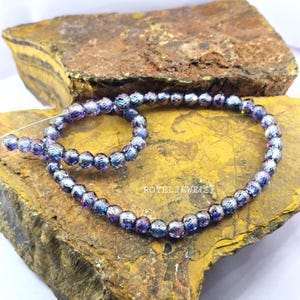 Faceted Blue Moissanite Rondelle Beads: AAA Quality, 5-8mm Strands