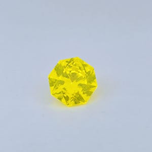 Precision Cut Lab YAG: 52.60 Carat Yellow Gemstone, 21.20 x 12.75 mm