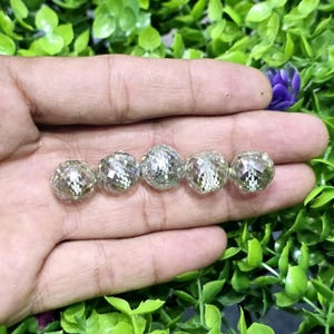 Light Blue Moissanite Beads: Antique Cut Faceted Rondelle Strand