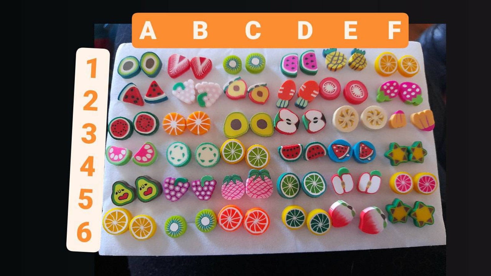 Cute fruit earrings. Polymer clay earrings. Cute stud earrings Etsy