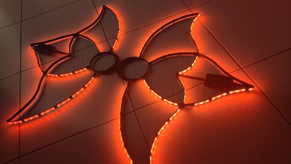 Pair of led light fans