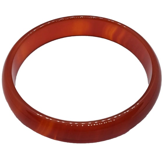 Estate Jade Bangle Bracelet - image 1