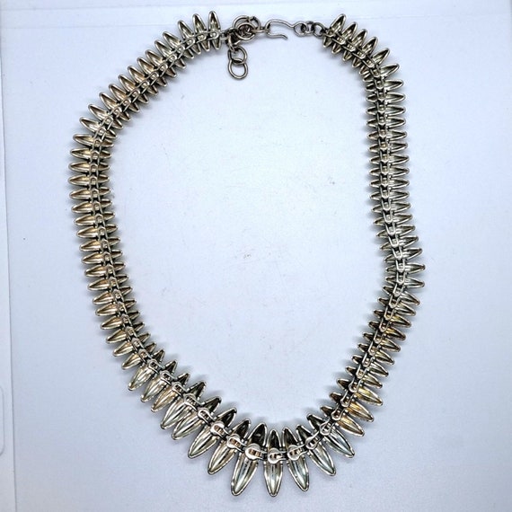 17.5" Monet mid century silver tone necklace - image 4