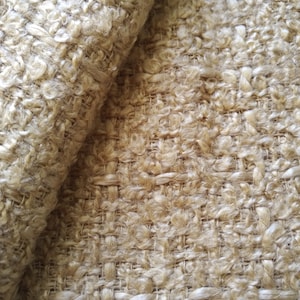 Beige boucle fabric
