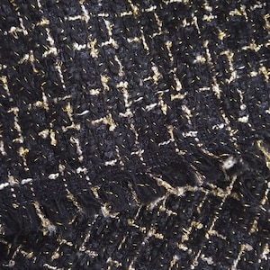 Black and gold Boucle fabric