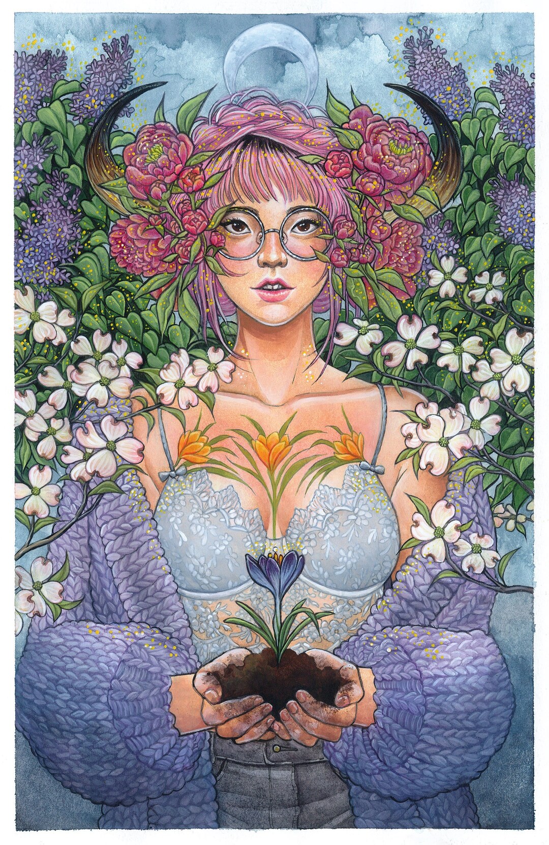 Ostara Pagan Spring Equinox Art Print Etsy