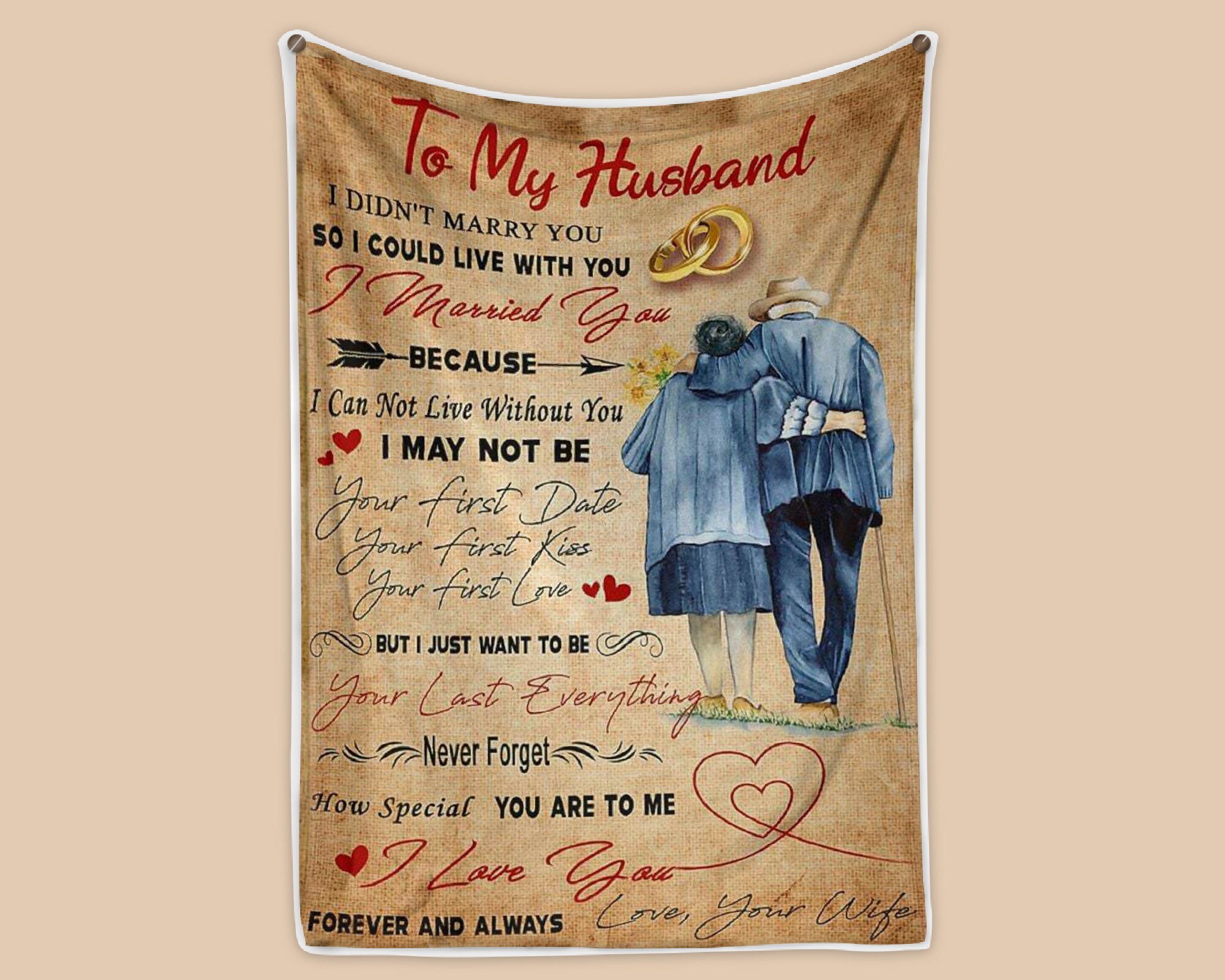 Personalisiert zu meinem Mann Decke ich heiratete Sie Decke Etsy