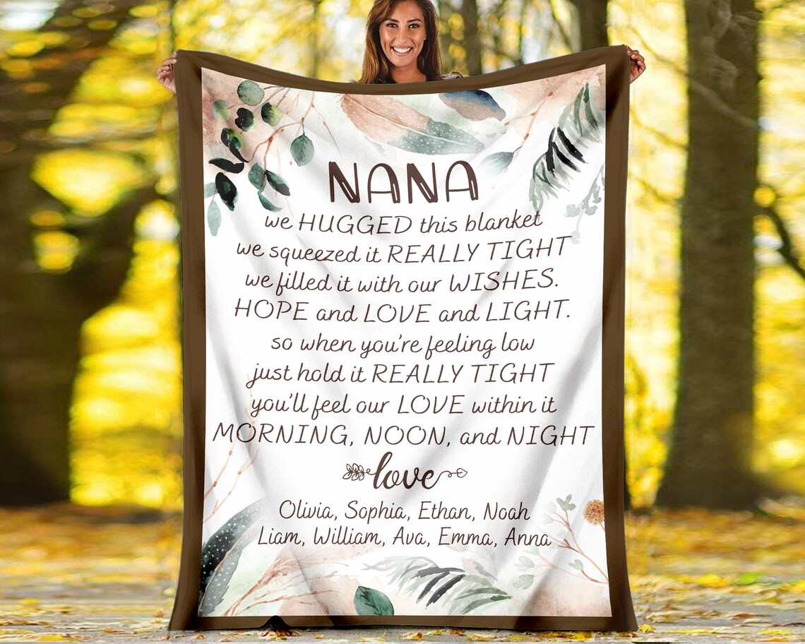 Personalized Nana Blanket We Hugged This Throw Blanket Etsy