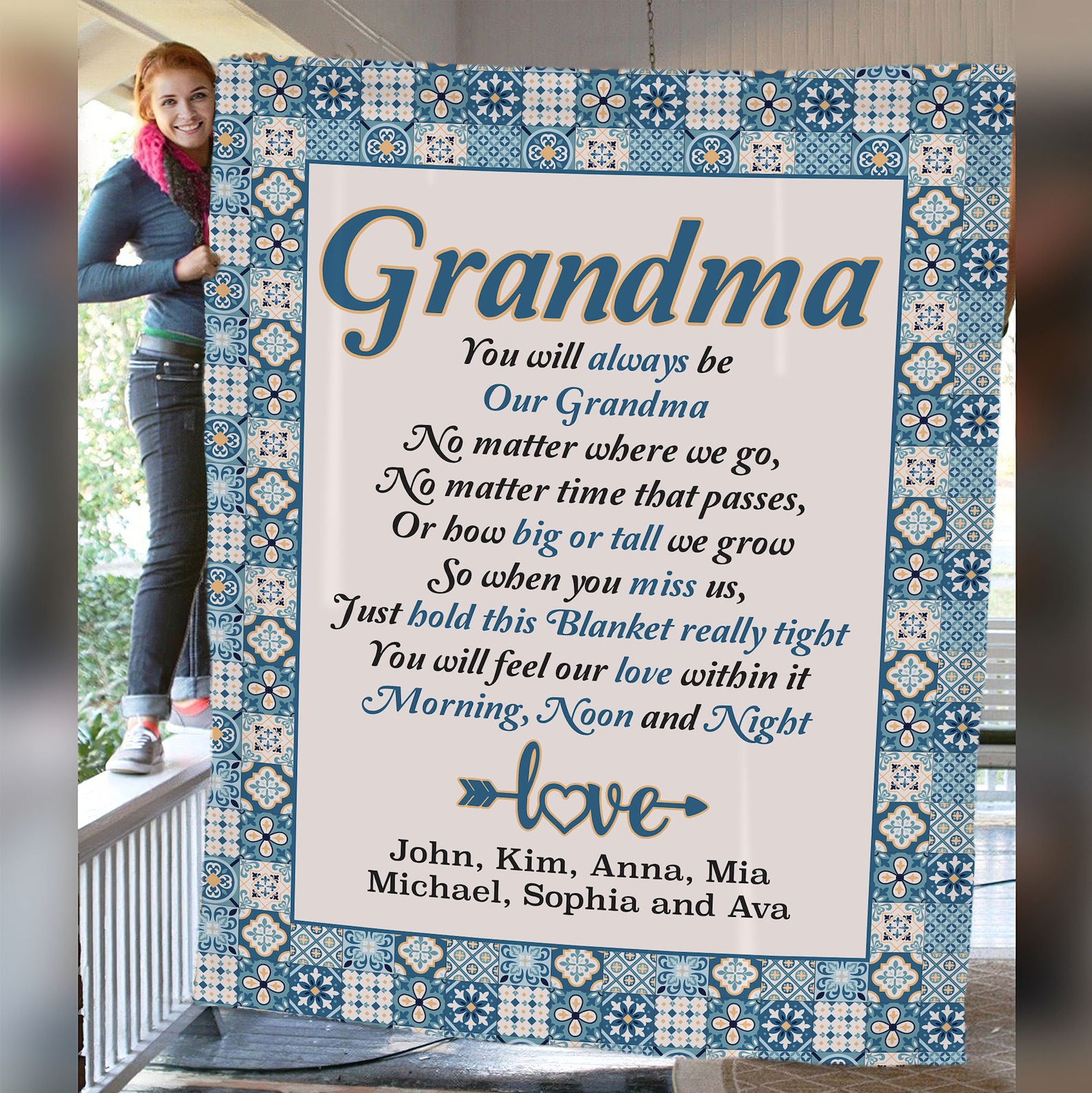 Personalized Grandma Love Blanket Always Be Our Grandma Etsy
