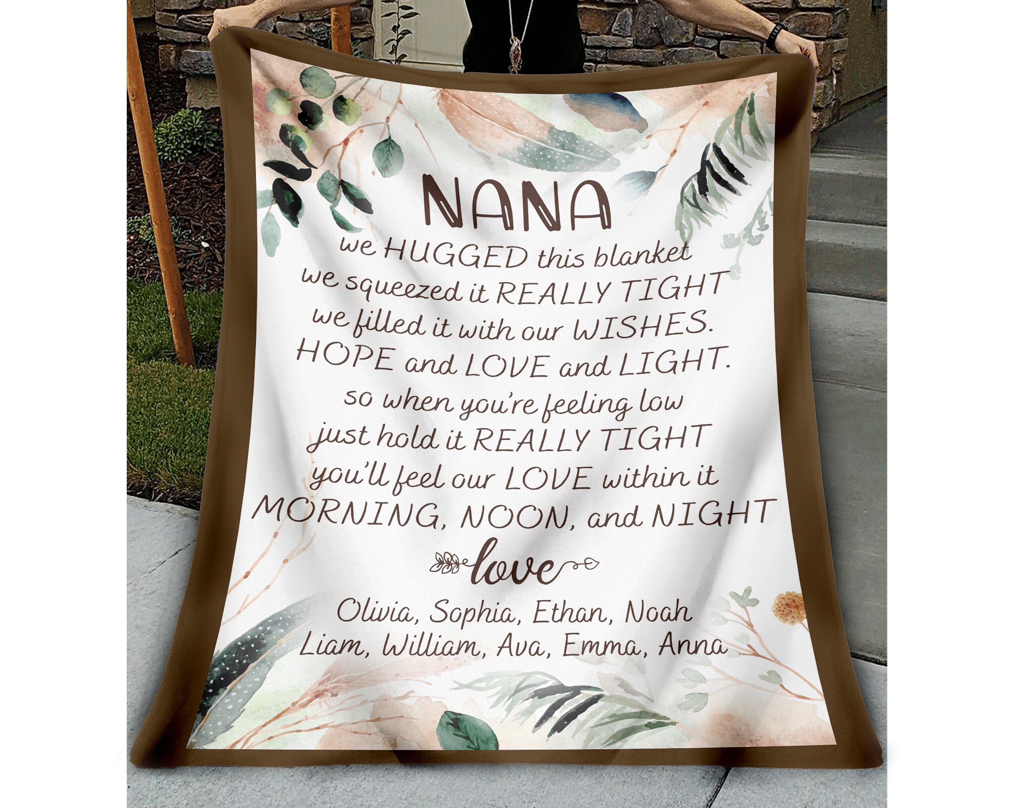 Personalized Nana Blanket We Hugged This Throw Blanket Etsy
