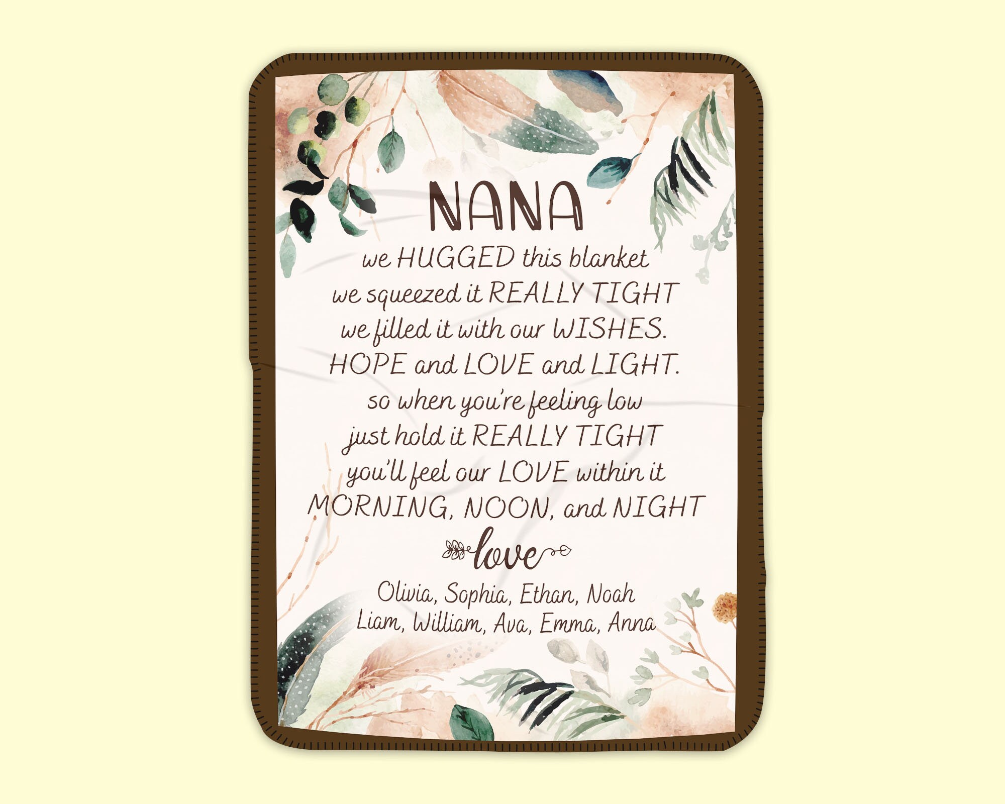 Personalized Nana Blanket We Hugged This Throw Blanket Etsy