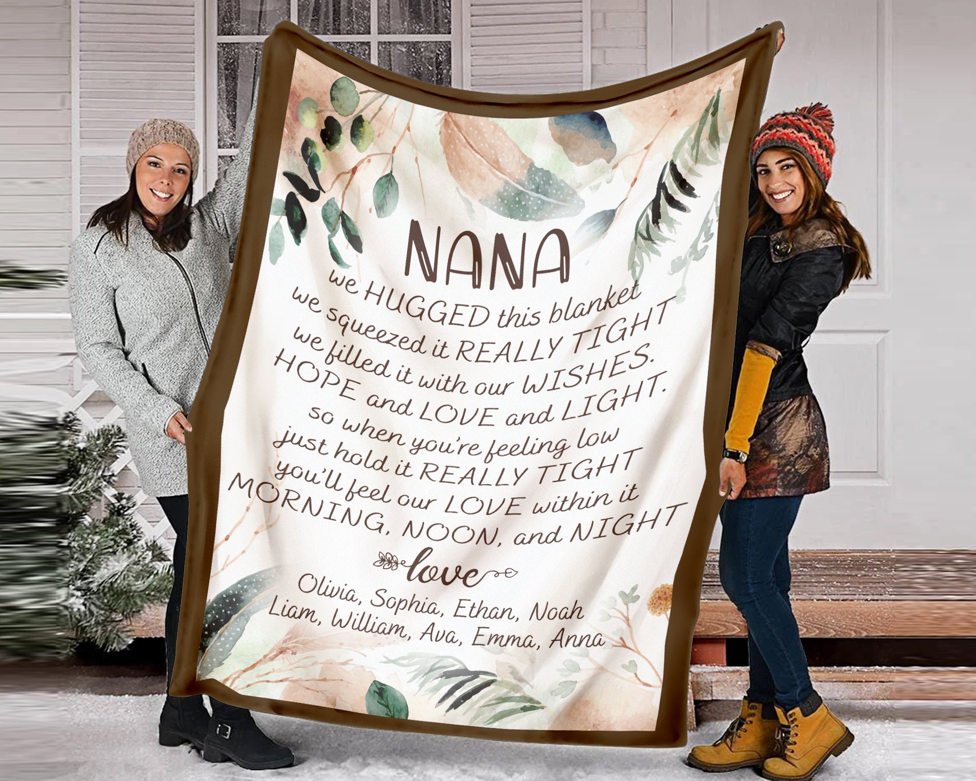 Personalized Nana Blanket We Hugged This Throw Blanket Etsy