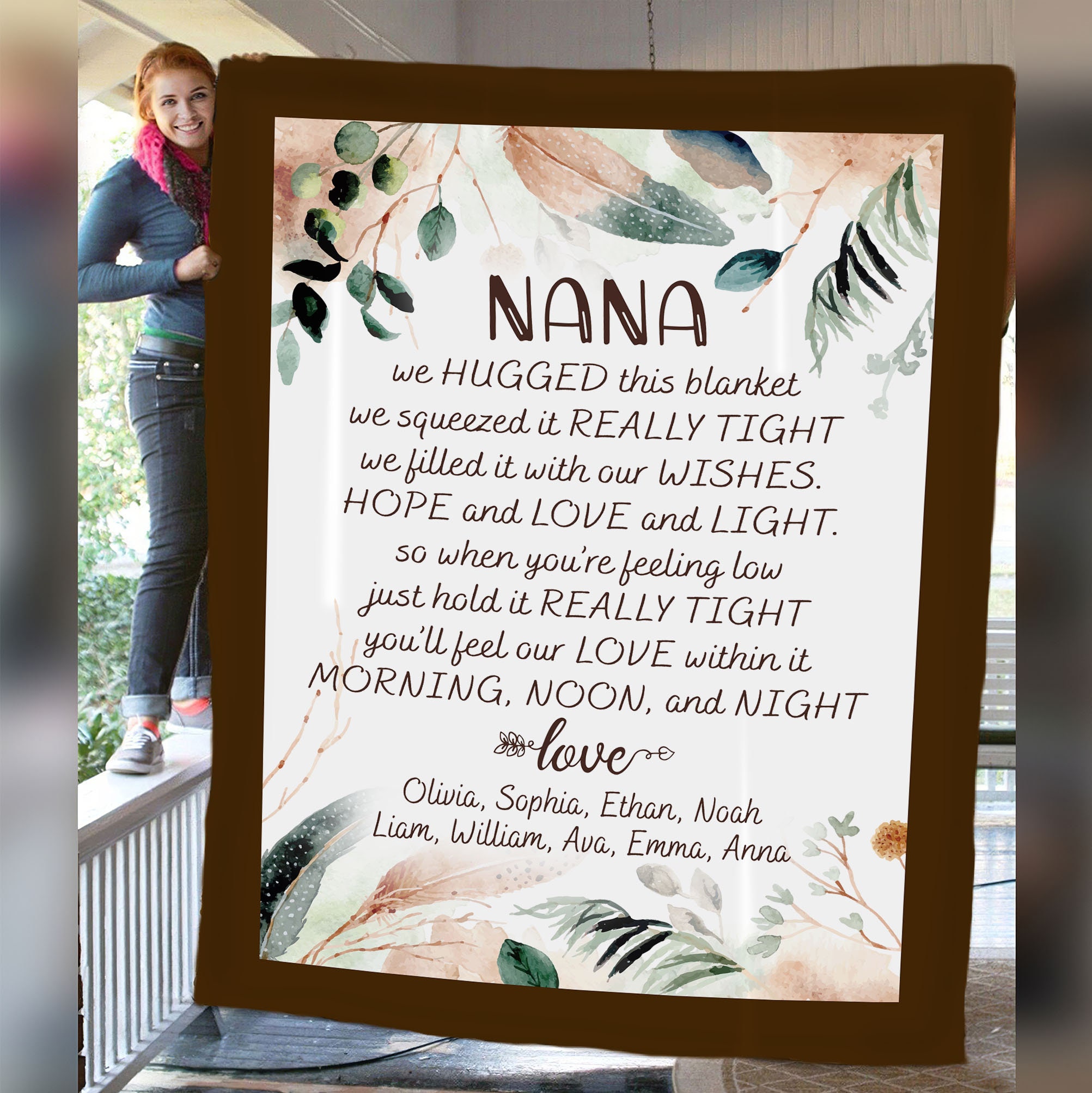 Personalized Nana Blanket We Hugged This Throw Blanket Etsy