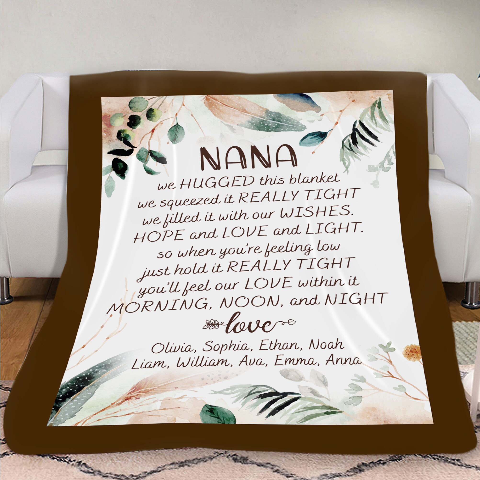 Personalized Nana Blanket We Hugged This Throw Blanket Etsy