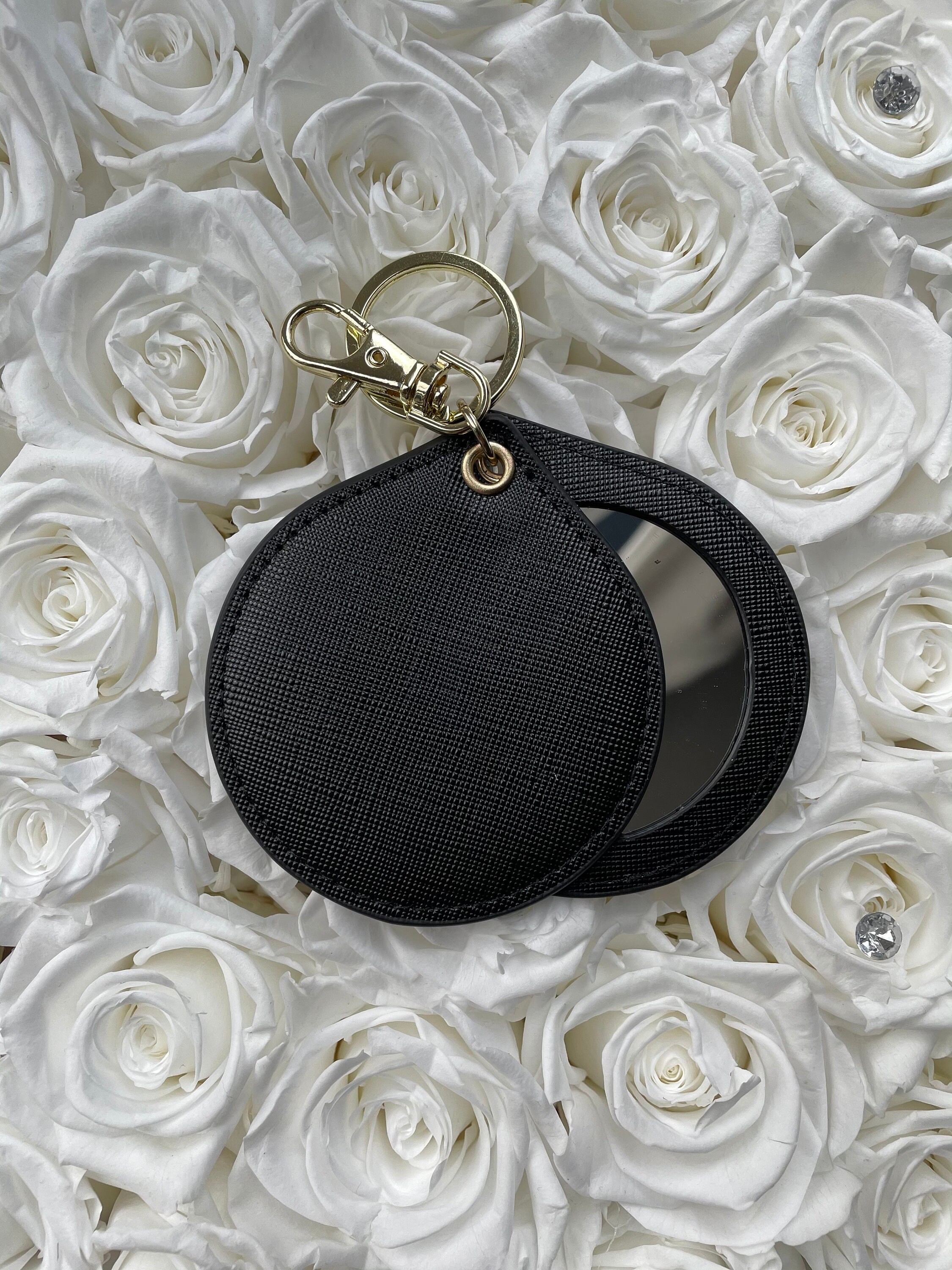 Personalised Keyring Compact Mirror Keyring Bridesmaid Gift Etsy