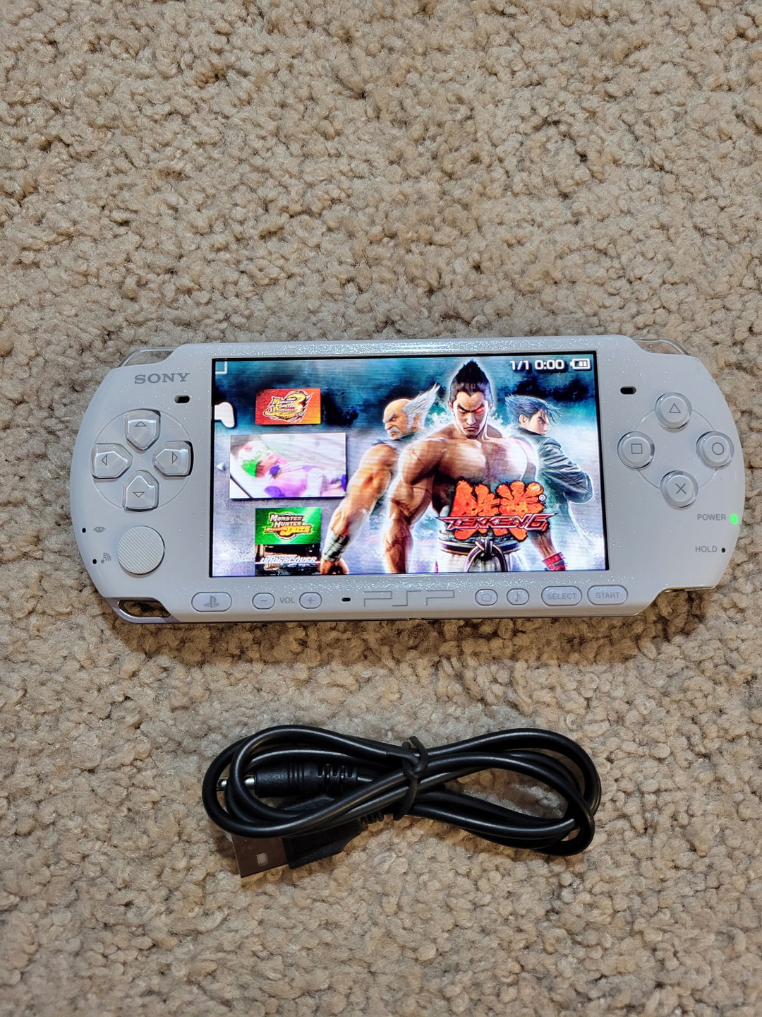 SONY PSP3001 3000 Handheld Console white 256GB Battery Etsy