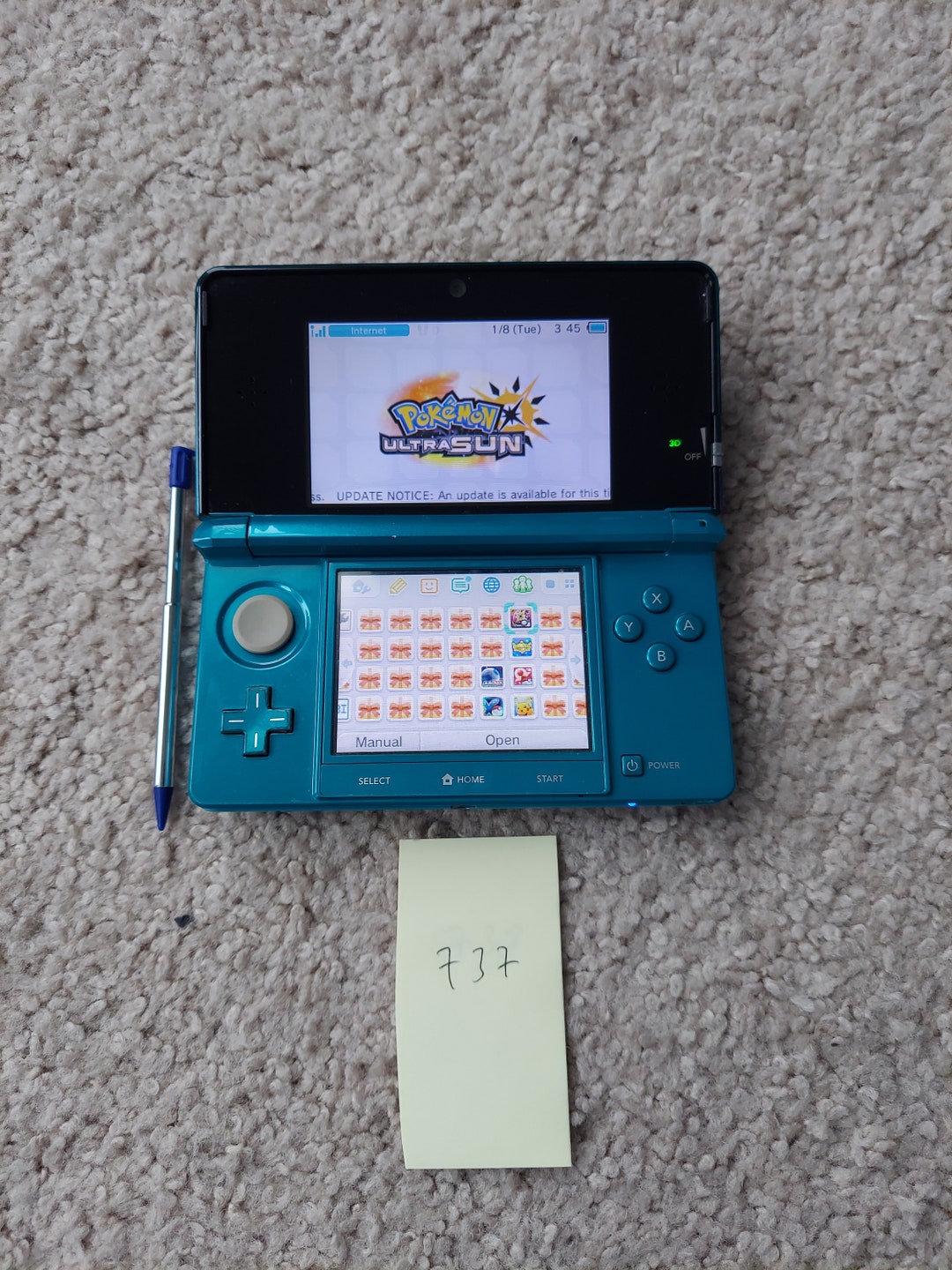 Green Nintendo 3DS Handheld Console 64gb Memory PLZ READ Etsy