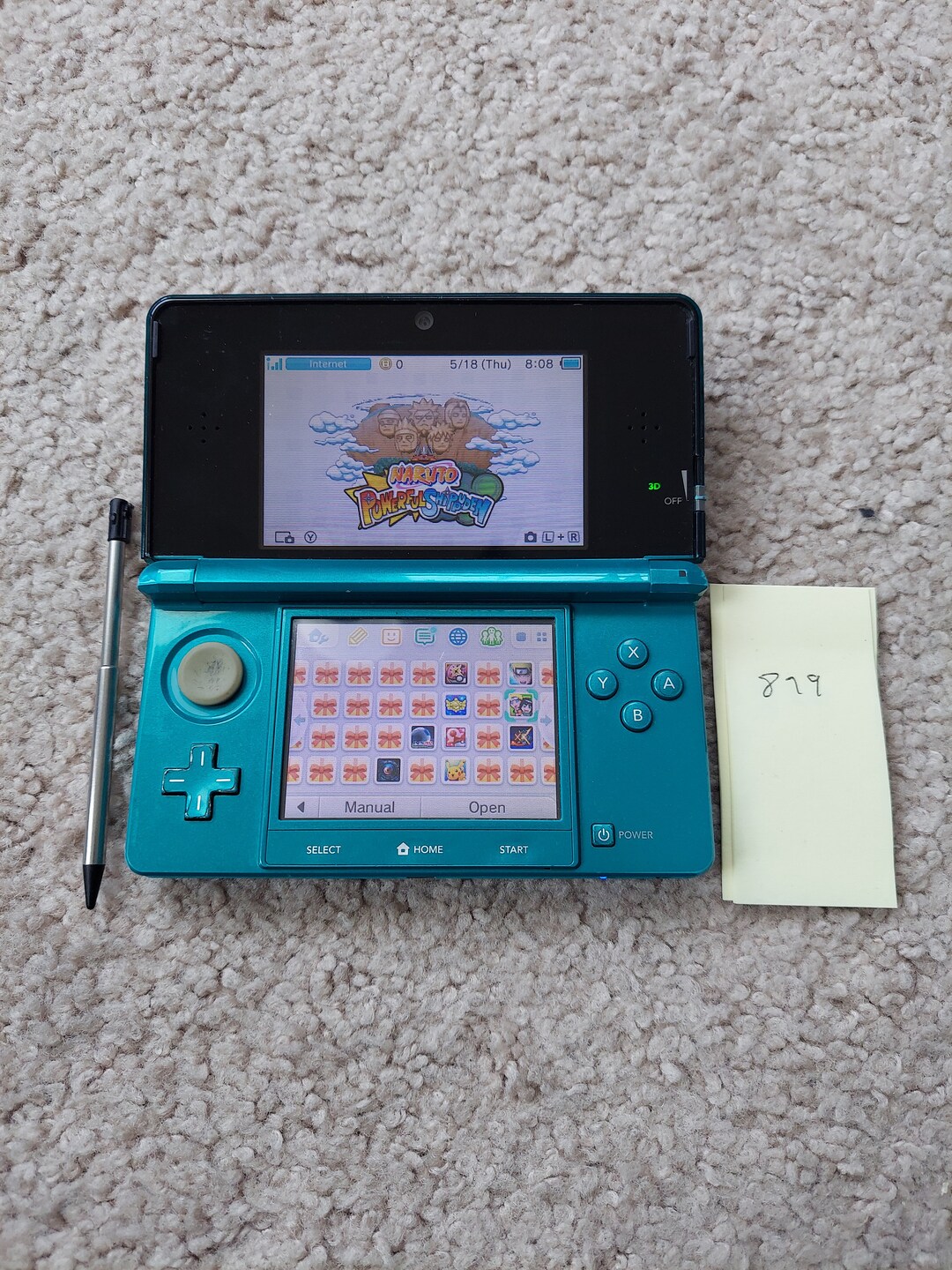 Green Nintendo 3DS Handheld Console 64gb Memory Etsy