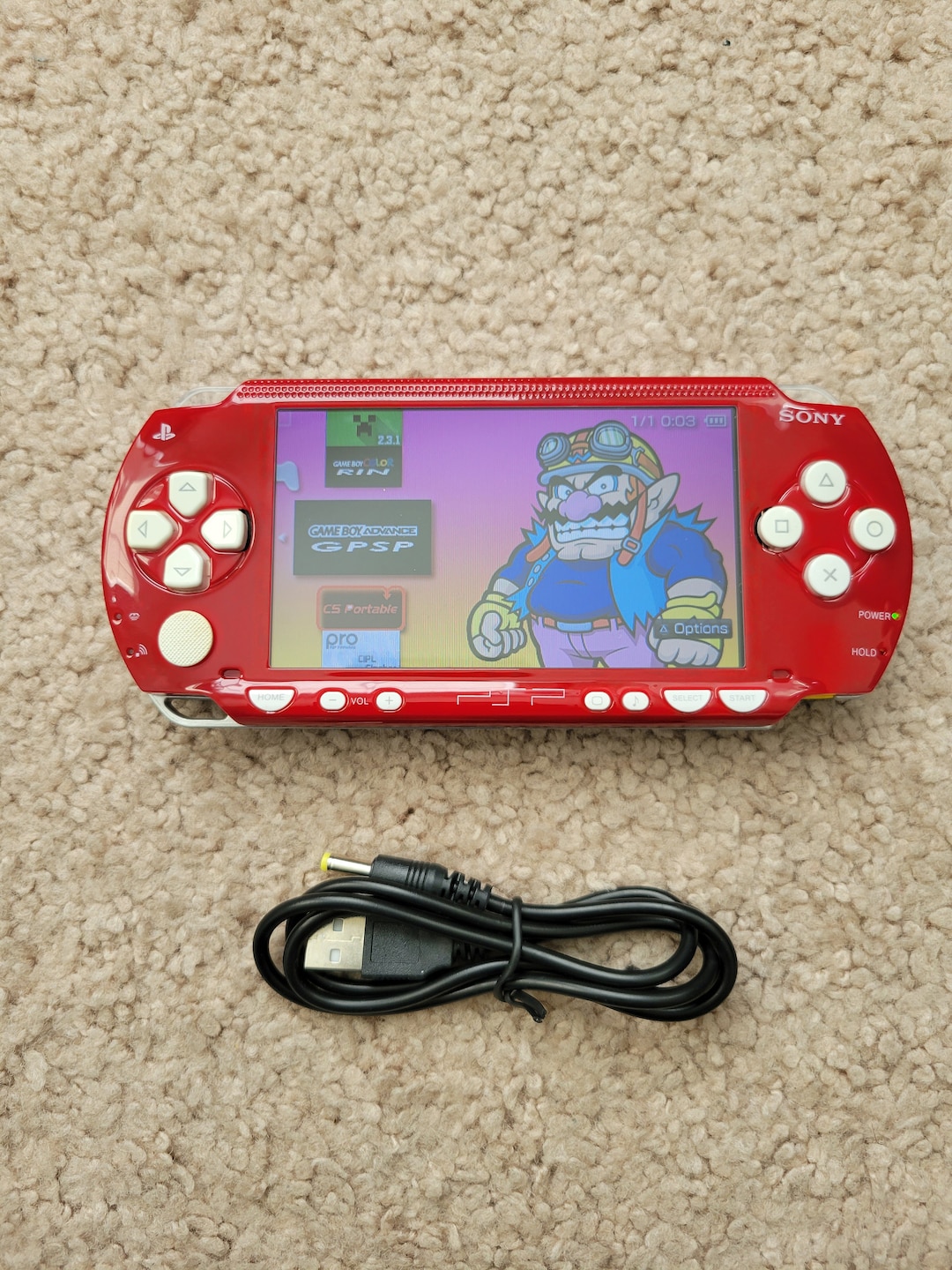 SONY PSP1001 1000 Handheld Console white 128GB Battery Etsy