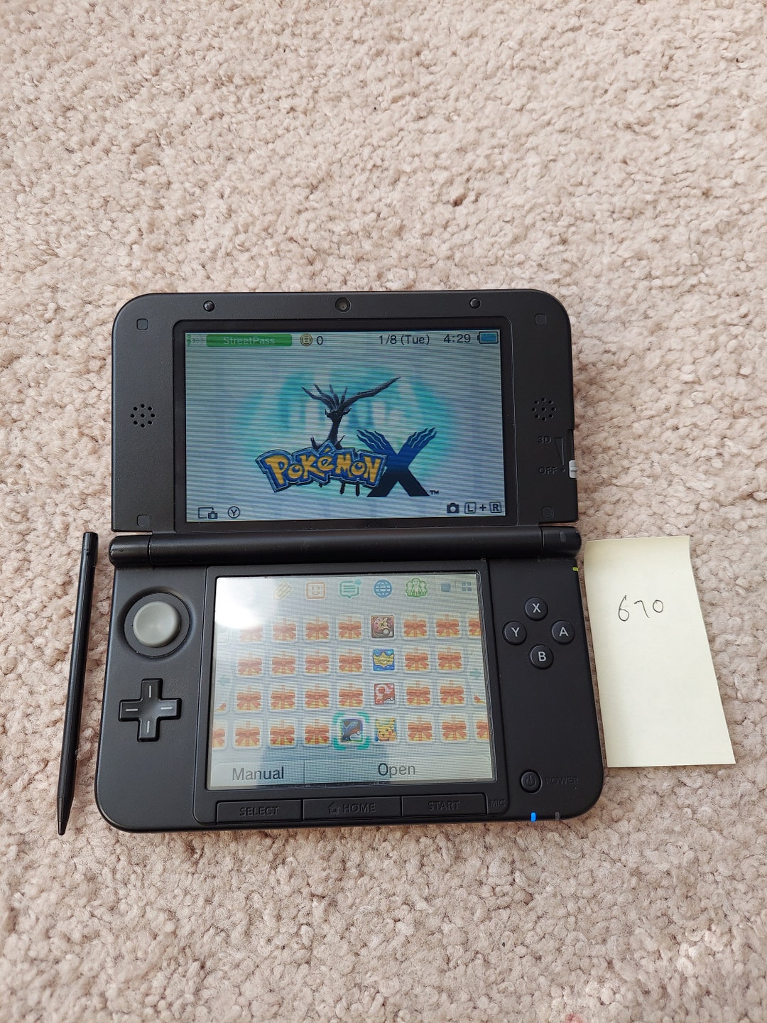 Red Nintendo 3DS Handheld Console 64gb Memory PLZ READ Etsy