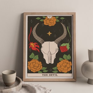 Printable Art, The Devil Definition Print, Wall Art Prints, Tarot Card Print, Tarot, Instant Download, Modern Art, Love Print, Major Arcana