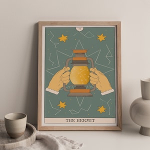 Printable Art, The Hermit Definition Print, Wall Art Prints, Tarot Card Print, Tarot, Instant Download, Modern Art, Love Print, Major Arcana