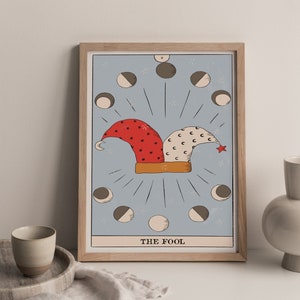 Afdrukbare kunst, The Fool Definition Print, Wall Art Prints, Tarot Card Print, Tarot, Instant Download, Moderne Kunst, Liefde Print, Grote Arcana