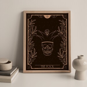 Afdrukbare kunst, The Fool Definition Print, Wall Art Prints, Tarot Card Print, Tarot, Instant Download, Moderne Kunst, Liefde Print, Grote Arcana