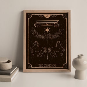 Arte imprimible, La impresión de definición del carro, Impresiones de arte de pared, Impresión de cartas de tarot, Tarot, Descarga instantánea, Arte moderno, Impresión de amor, Arcanos mayores