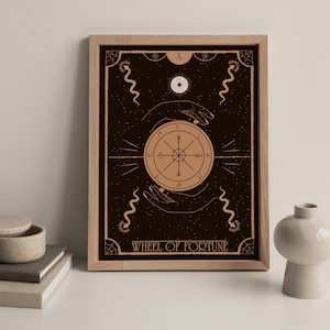Printable Art, Wheel of Fortune Definition Print, Wall Art Prints, Tarot Card Print, Tarot, Instant Download, Modern,Love Print,Major Arcana