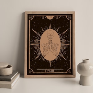 Druckbare Kunst, Death Definition Print, Wandkunst, Tarot Kartendruck, Tarot, Sofort Download, moderne Kunst, Liebe Druck, Major Arcana