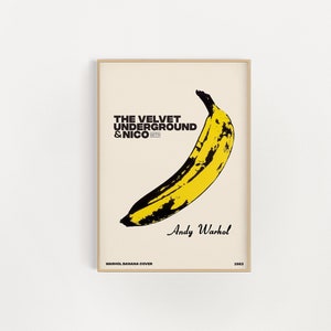 andy warhol banana, pop art print, andy warhol poster, vintage print, modern art print, printable wall art, home decor, digital art print