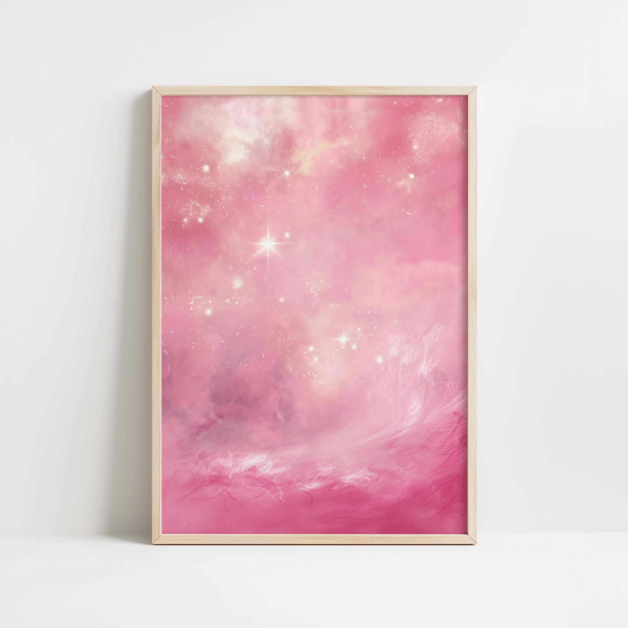 Pink Galaxy Wall Art Cosmic Starry Sky Abstract Print Dreamy Space pink-galaxy-wall-art-cosmic-starry-sky-abstract-print-dreamy-space