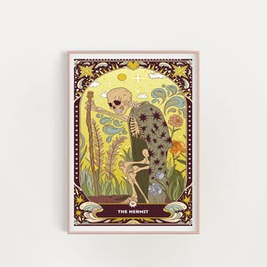 Printable Art, The Hermit Definition Print, Wall Art Prints, Tarot Card Print, Tarot, Instant Download, Modern Art, Love Print, Major Arcana