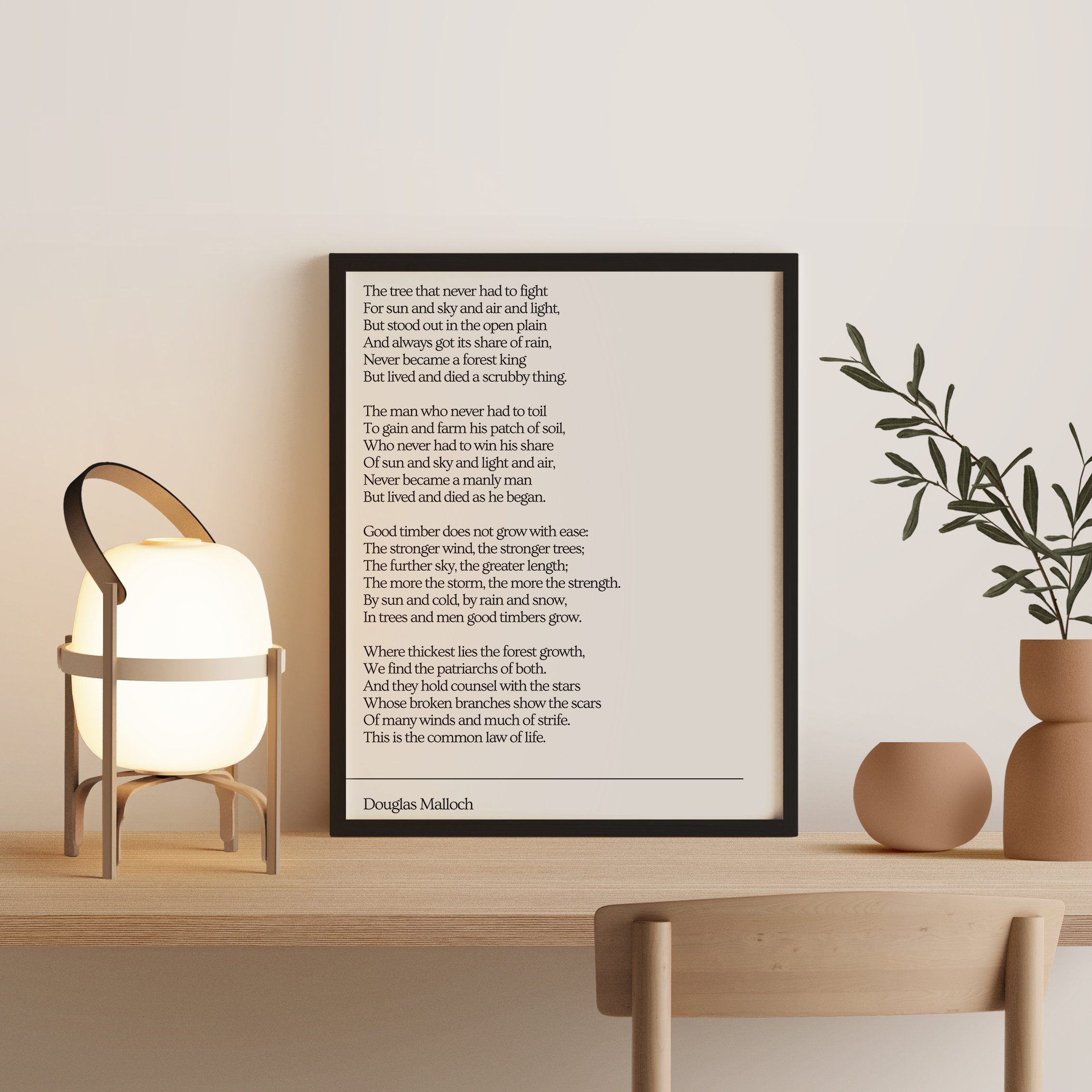 Printable Art Good Timber Print Douglas Malloch Print Wall | Etsy