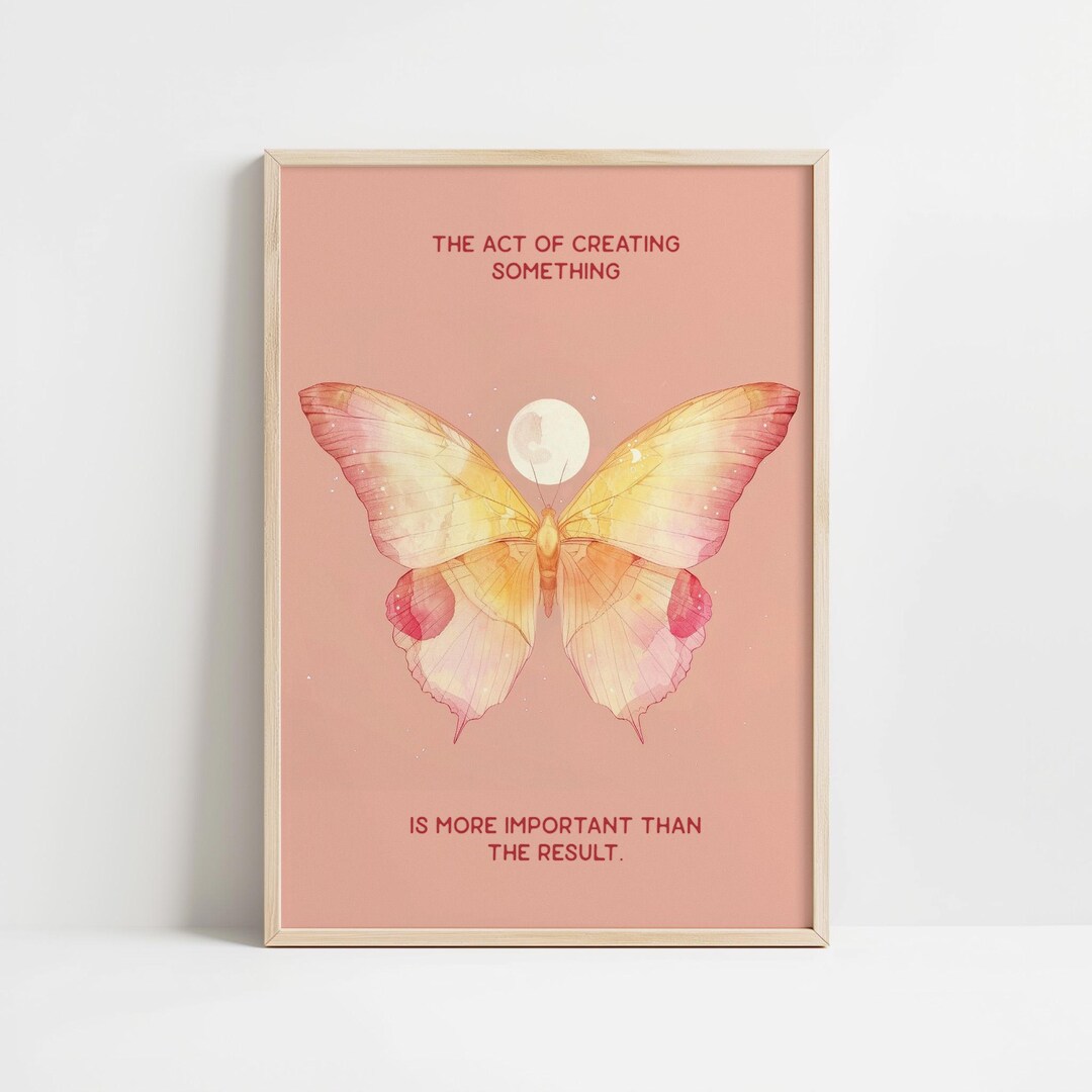 Butterfly Art Inspirational Quote - the Act of Creating - Motivational ...
