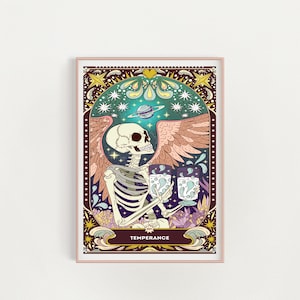 Druckbare Kunst, Mäßigkeit Definition Druck, Kunst Drucke, Tarot Karte Druck, Tarot, sofortiger Download, moderne Kunst, Liebe Druck, Major Arcana