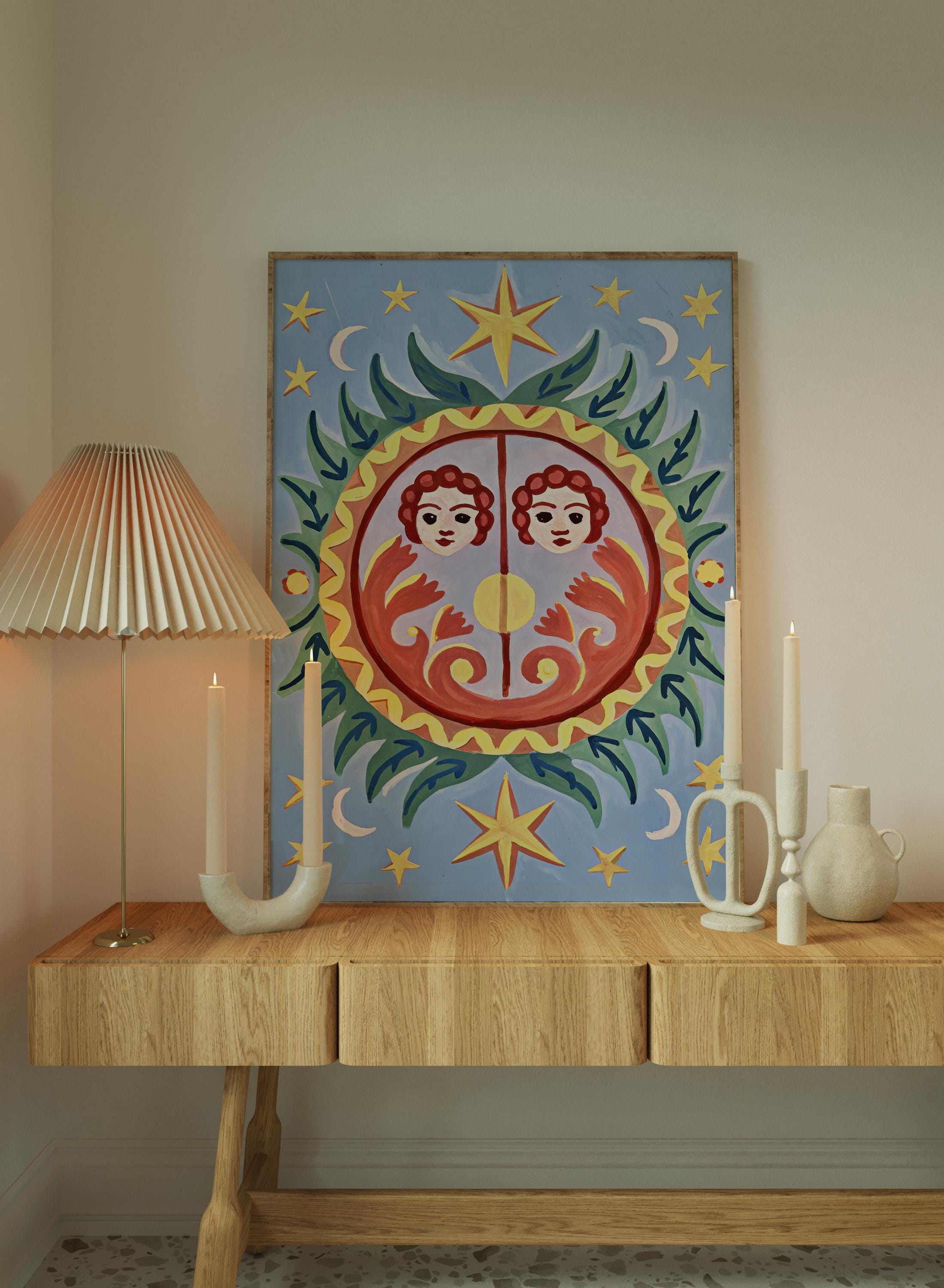 Gemini Constellation Wall Art Printable - Astrology Zodiac Sign Poster ...