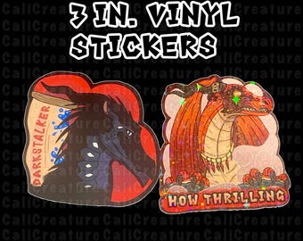 Wings of Fire: Dragon Villains 3" Vinyl Stickers