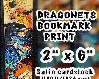 Wings of Fire: Dragonets (2" x 6") 130 Ib. (192.4 gsm) Satin Cardstock Double-Sided Bookmark Print