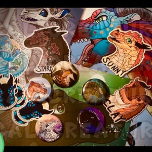 Wings of Fire Dragon Mystery Bags (Vinyl Stickers, Buttons, Prints, etc.)