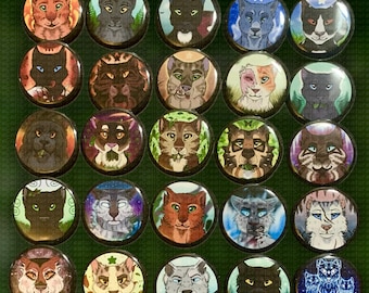 Warrior Felines: 1.5" Pinback Buttons (Updated 5/24/26)