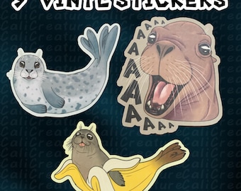 Silly Seals and Sea Lions 3" vinylstickers